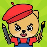 知育お絵かきキッズゲーム - 子供向け色塗りアプリのアイコン