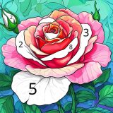 大人向け数字による塗り絵のアイコン